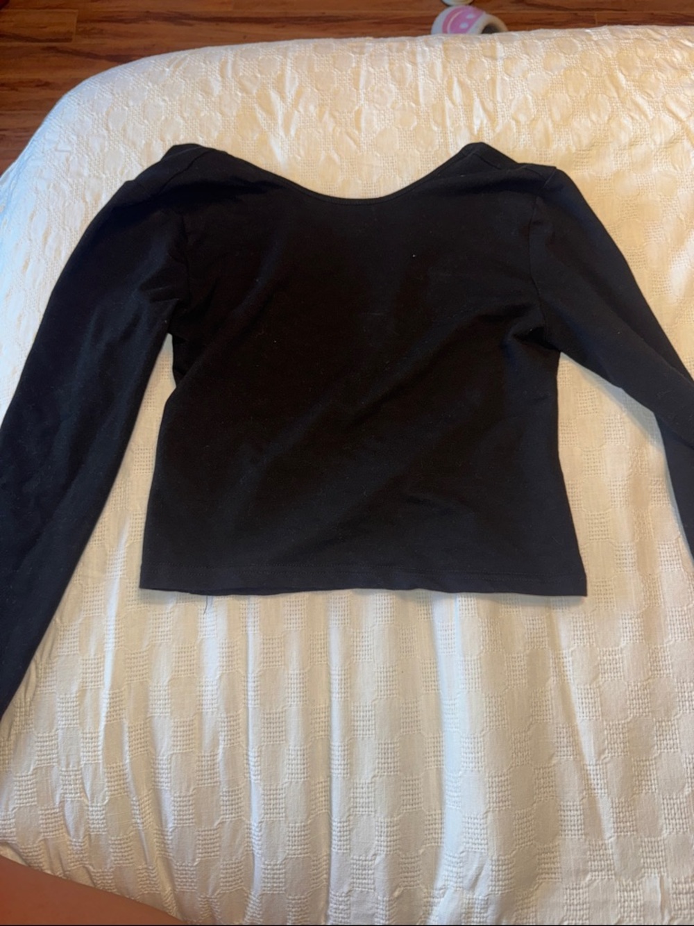 Edikted Black Long-Sleeve Women's low back going out top Size M